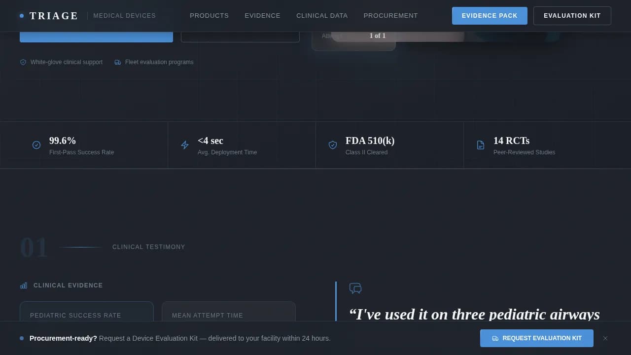 Acute — Clinical Emergency Medicine Landing Page Template