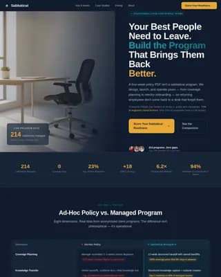 Pathfind — Professional Sabbatical Planning Landing Page Template