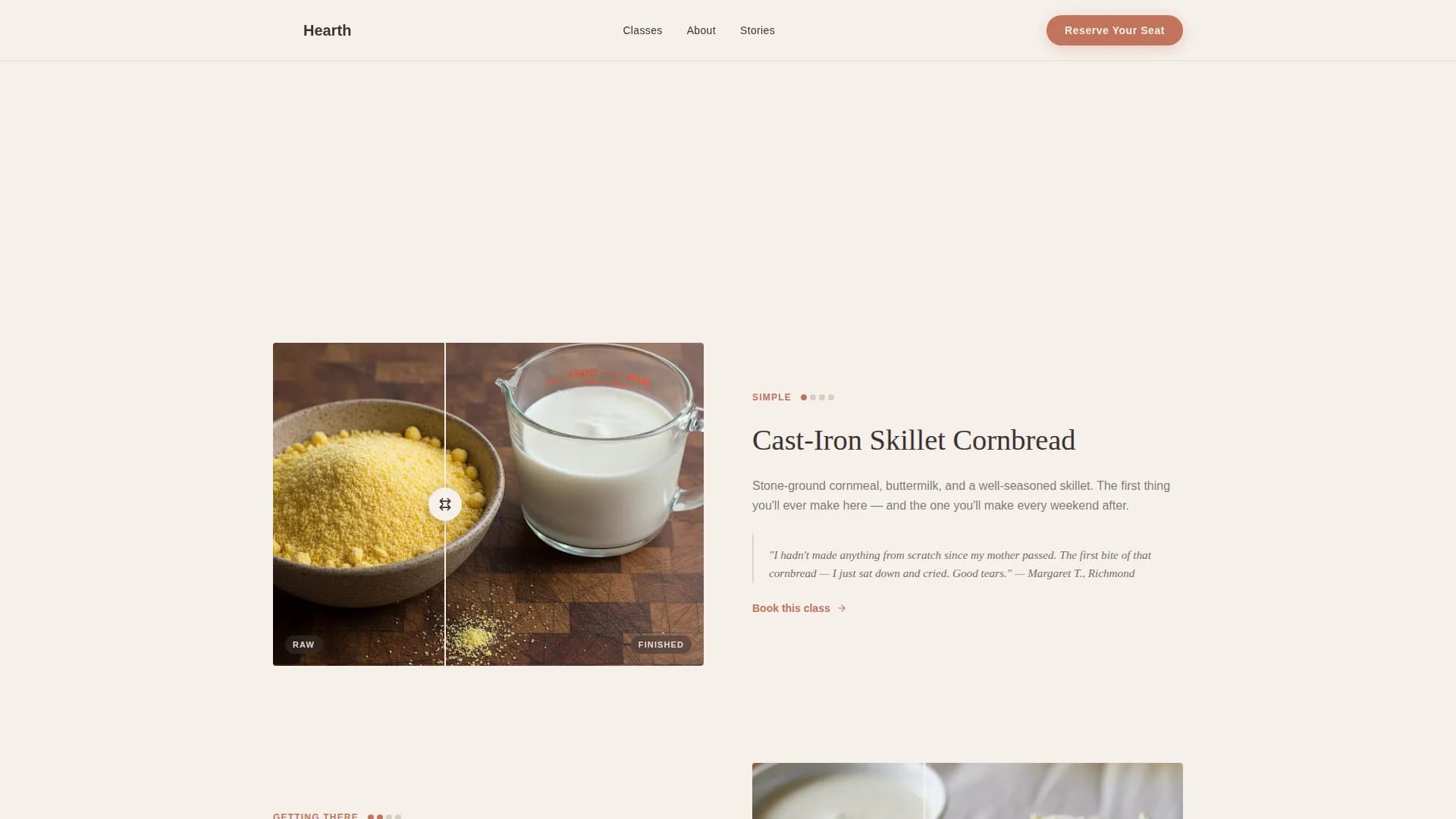 Kitchen — Artisan Cooking Workshop Landing Page Template