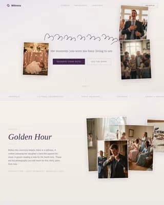 Wedding Photography & Videography Pricing Website Template