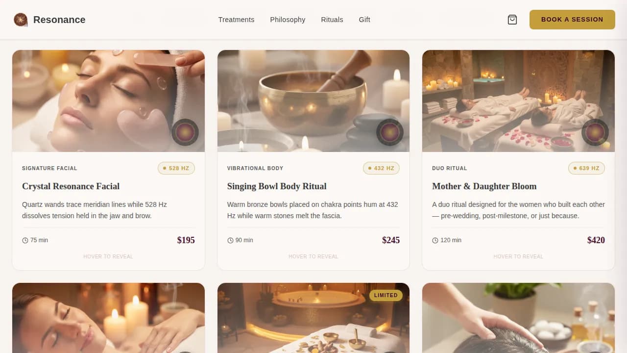 Harmony — Premium Sound Healing Landing Page Template