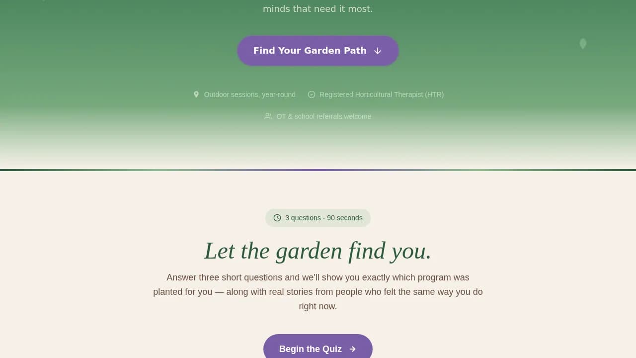 Wellness Modalities Booking Website Template