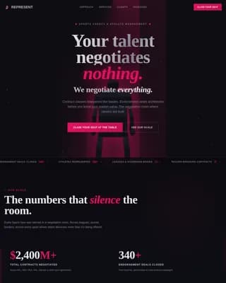 Champion — Premium Sports Agent Landing Page Template