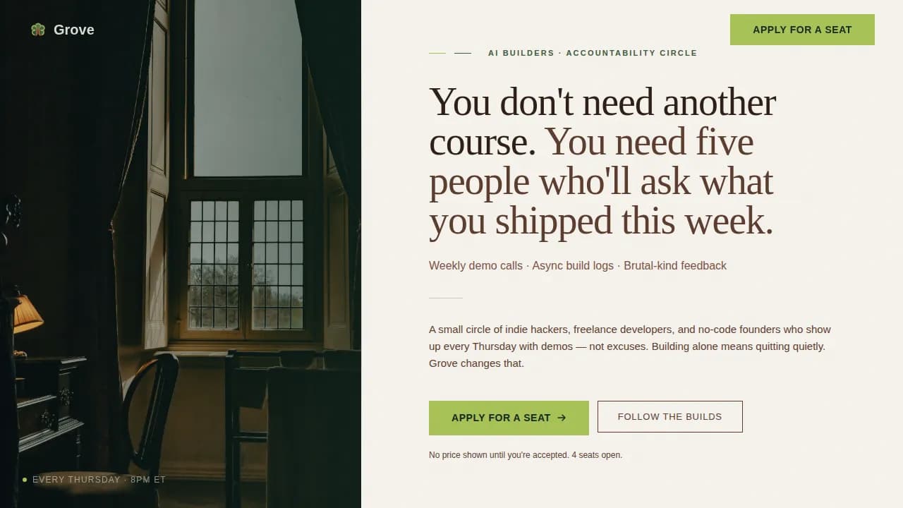 Circle — Community AI Builders Landing Page Template