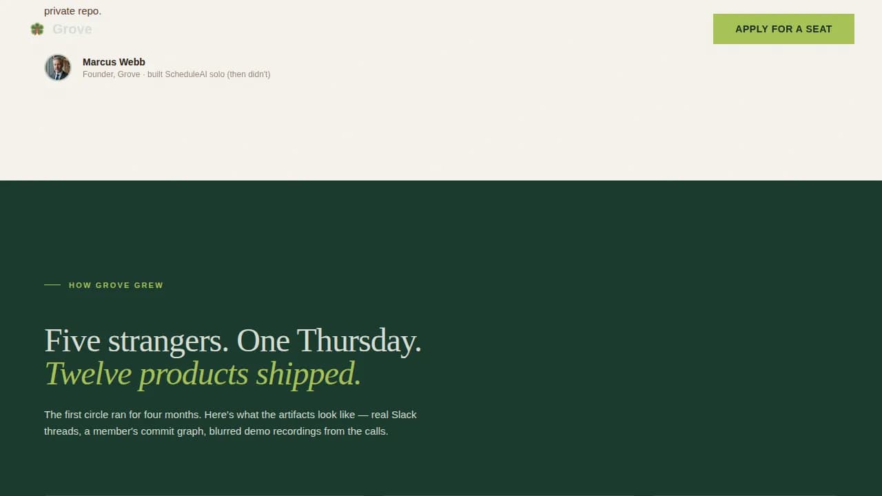 Circle — Community AI Builders Landing Page Template