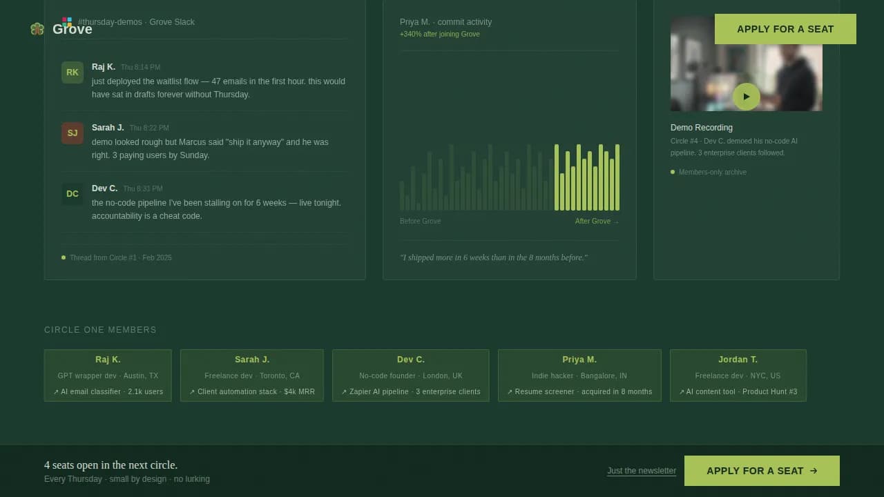 Circle — Community AI Builders Landing Page Template