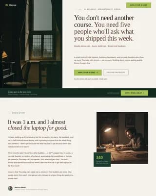 Circle — Community AI Builders Landing Page Template