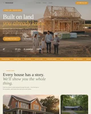 Single Family Home Construction Professional Website Template