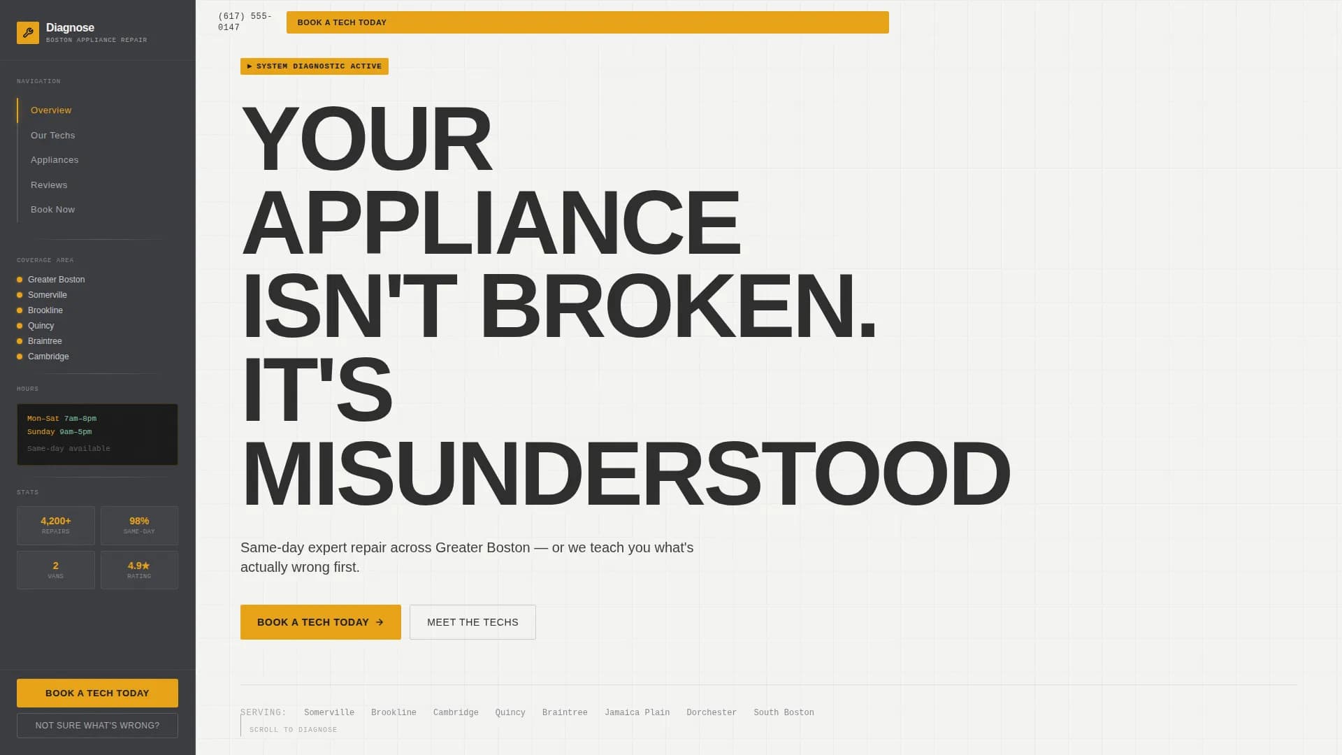 Fixpro — Rapid Appliance Repair Landing Page Template