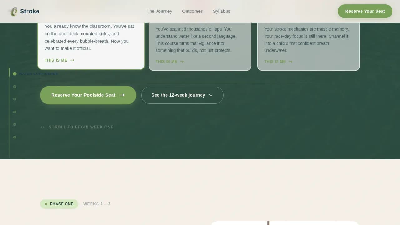 Aqua — Certified Swim Instructor Landing Page Template