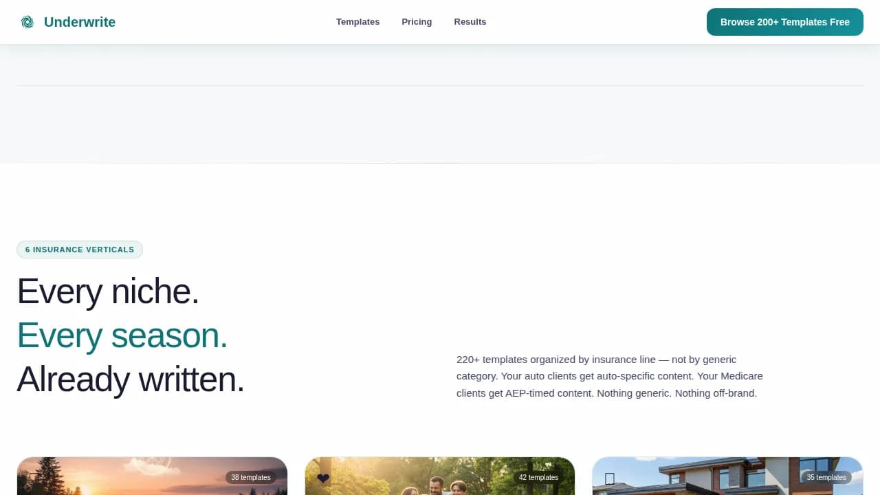 Insurance Digital Presence Reviews Website Template