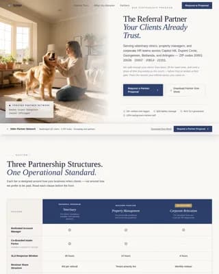 Pet Sitter Marketing Professional Website Template