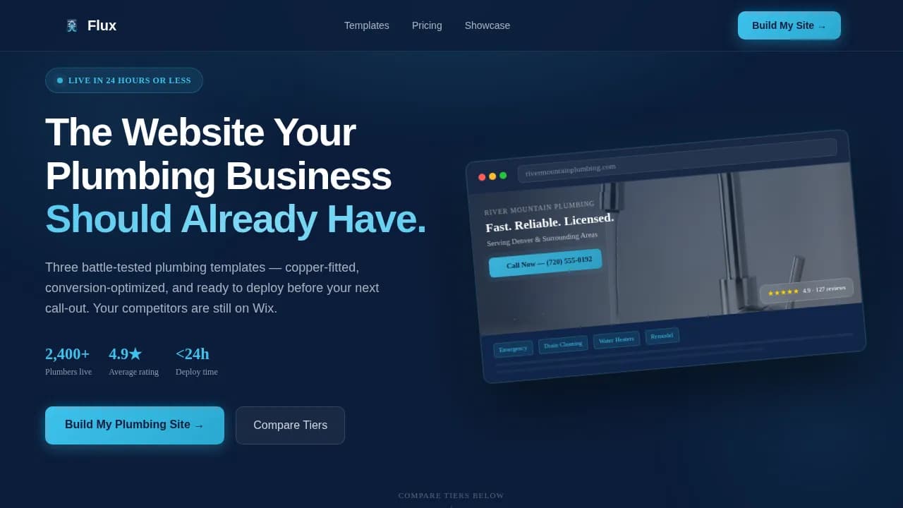 Flow — Expert Plumbing Solutions Landing Page Template