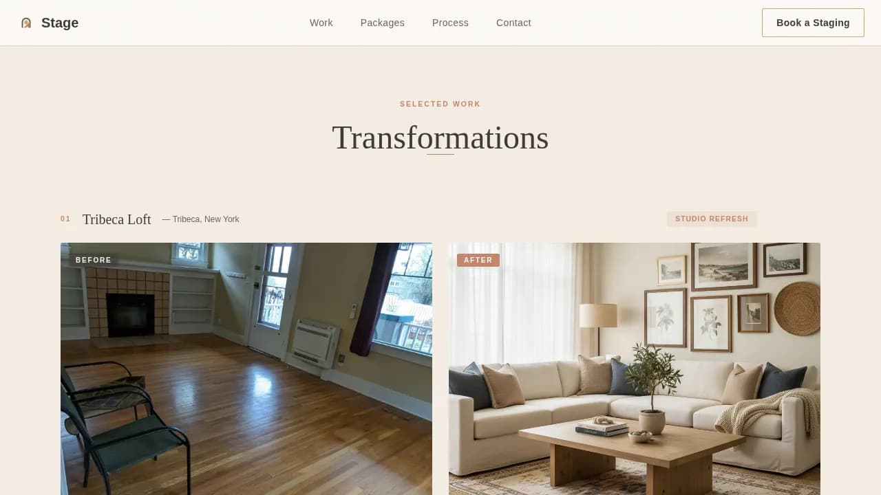 Stage — Expert Home Styling Landing Page Template