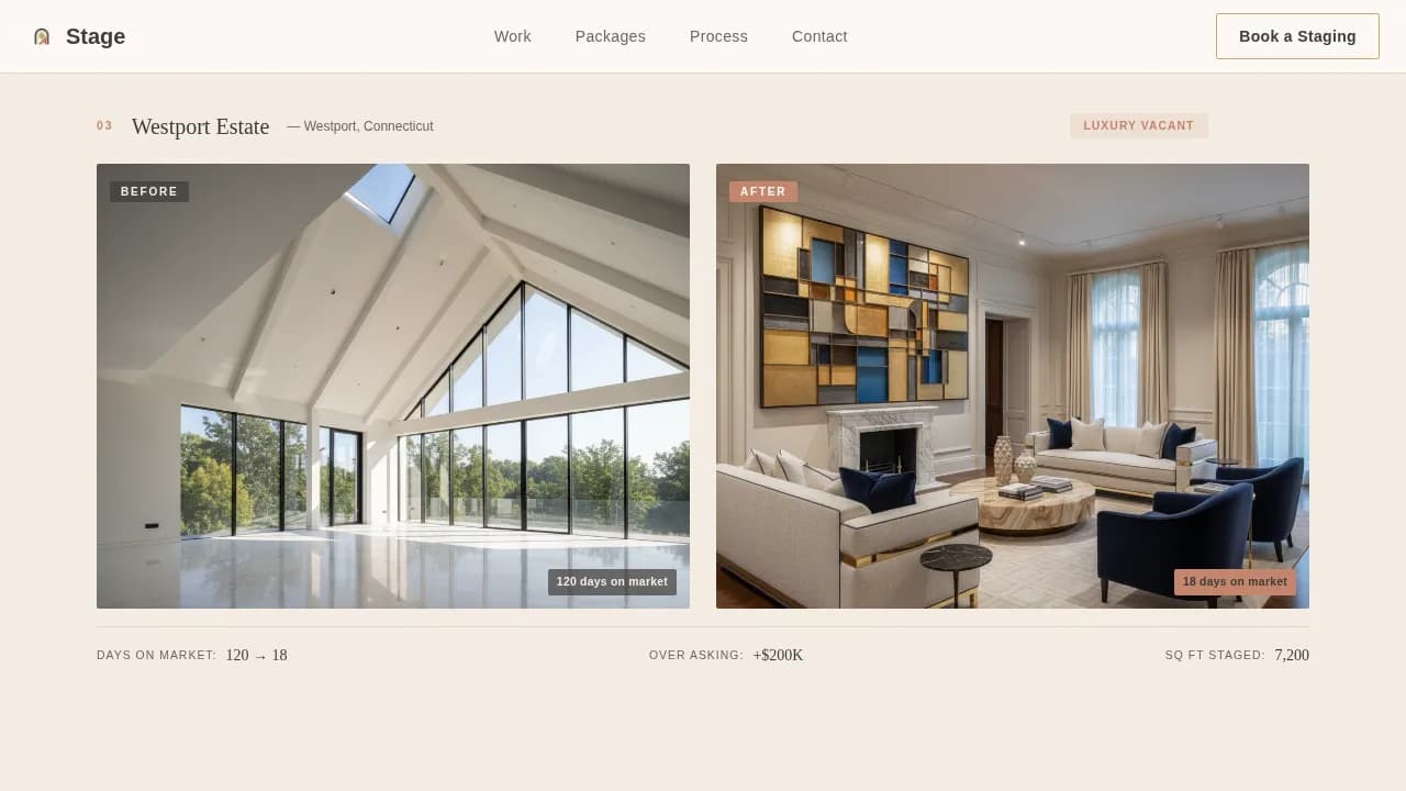 Stage — Expert Home Styling Landing Page Template