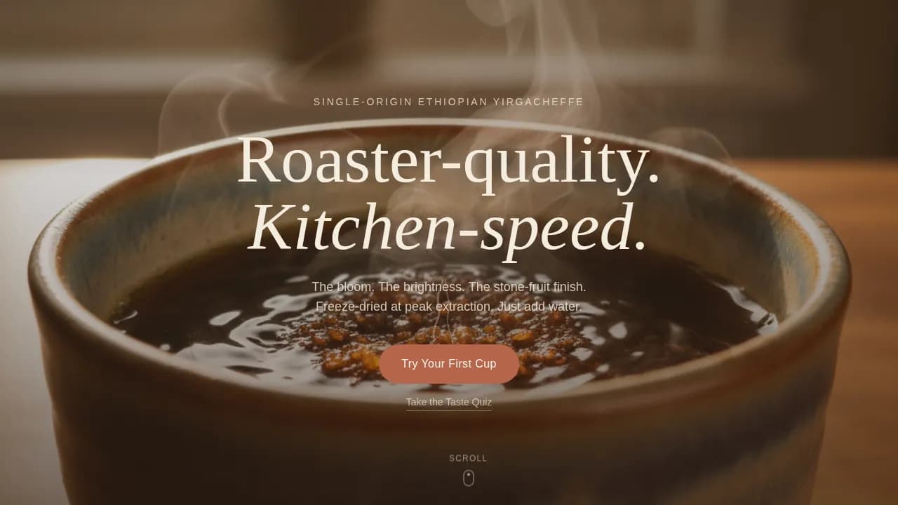 Coffee Roaster & Specialty Coffee Pricing Website Template