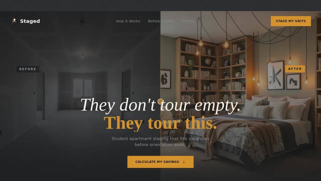 Staged — ROI-Driven Student Housing Landing Page Template