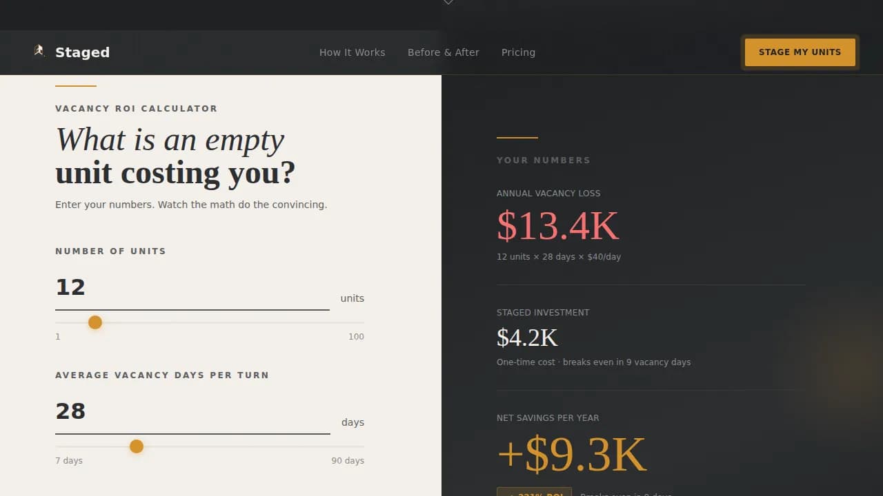 Staged — ROI-Driven Student Housing Landing Page Template