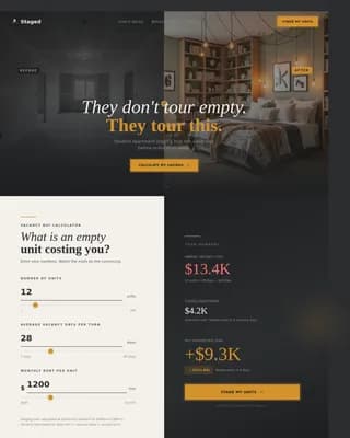 Staged — ROI-Driven Student Housing Landing Page Template