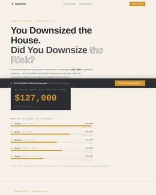 Empty Nester Insurance Comparison Website Template