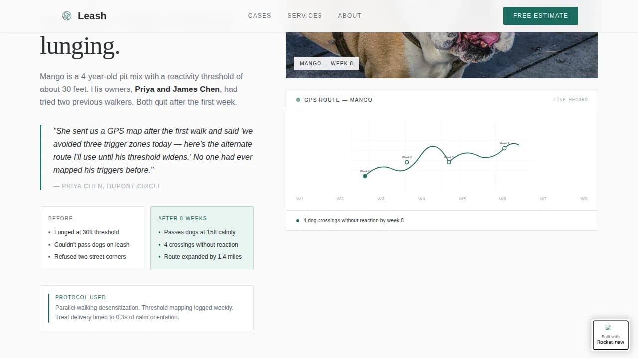 Dog Walker Marketing Booking Website Template