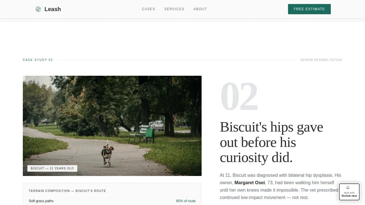 Dog Walker Marketing Booking Website Template