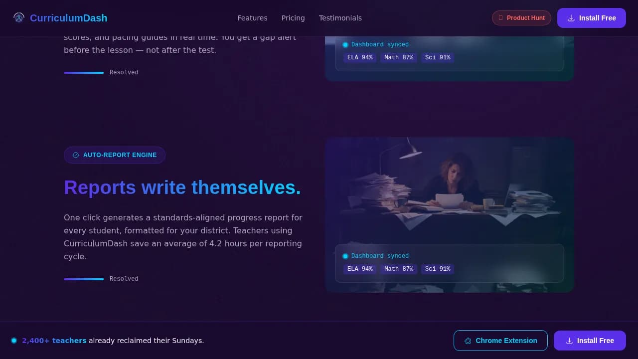 EdTech Startup Reviews Website Template