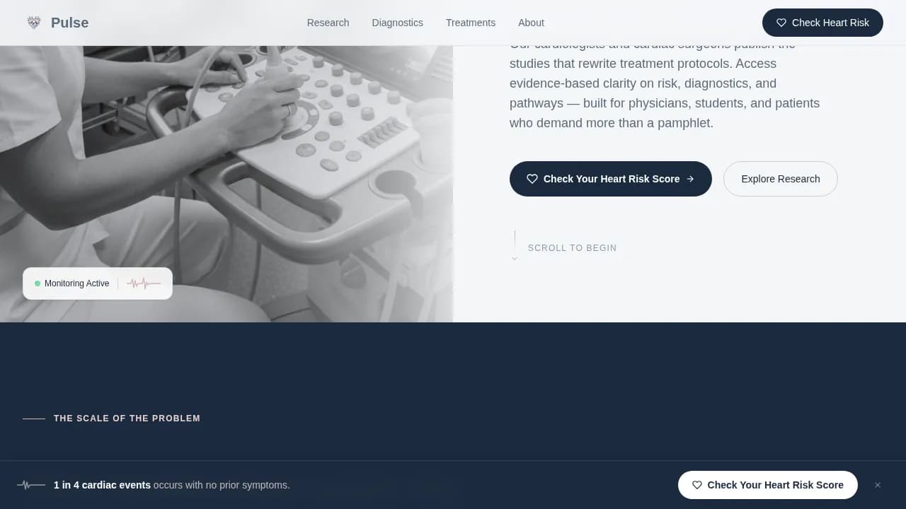 Cardiology Medicine Professional Website Template