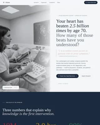 Cardiology Medicine Professional Website Template