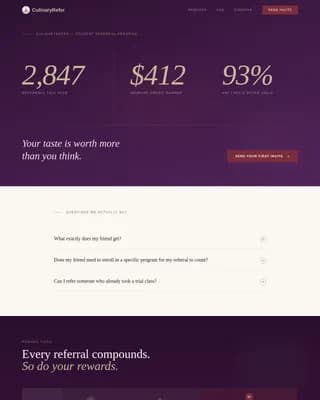 Cooking School Marketing Professional Website Template