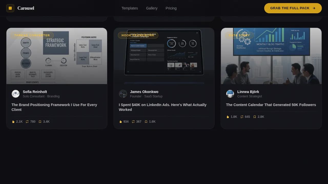 Carousel - Festival Energy LinkedIn Carousel Landing Page Template