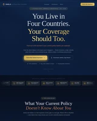 International Expat Insurance Booking Website Template