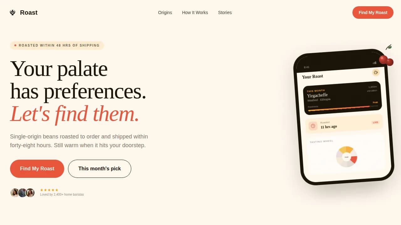 Subscription Box & D2C Pricing Website Template
