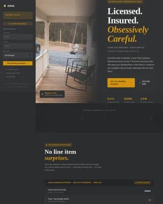 Haul — Professional Relocation Specialist Landing Page Template