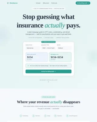 Psychiatrist Cost Calculator Website Template
