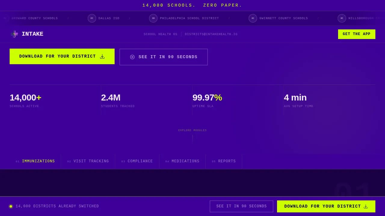Education Software Booking Website Template