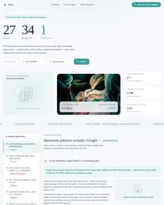 Hand Surgeon Booking Website Template