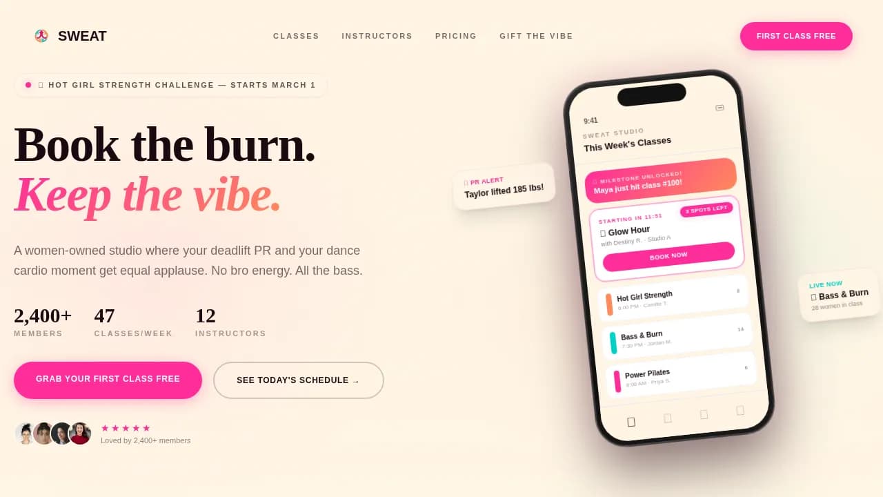 Women-Owned Business Booking Website Template