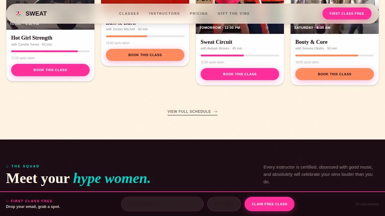 Women-Owned Business Booking Website Template