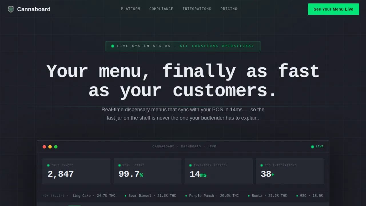 Cannabis Digital Presence Professional Website Template