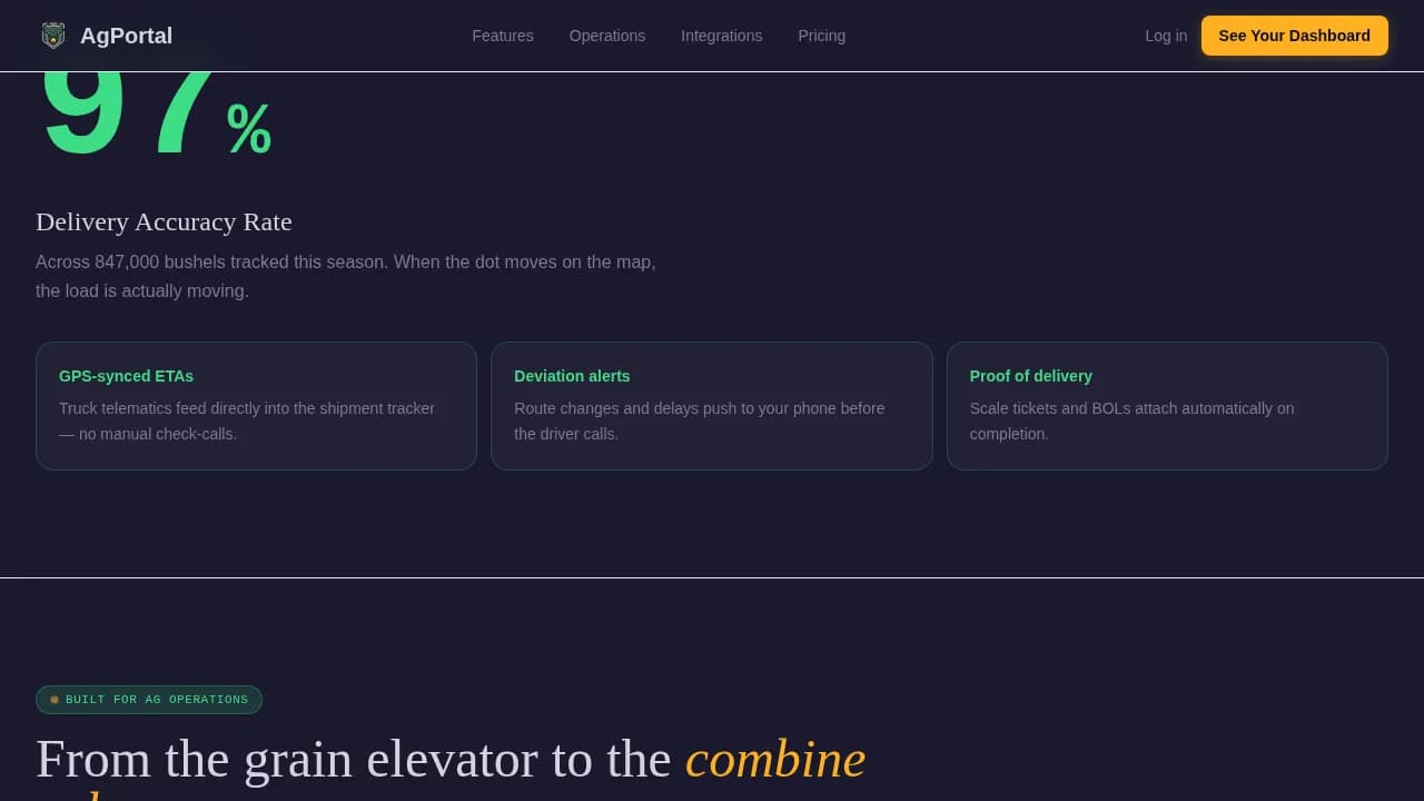 Agriculture Software & SaaS Booking Website Template