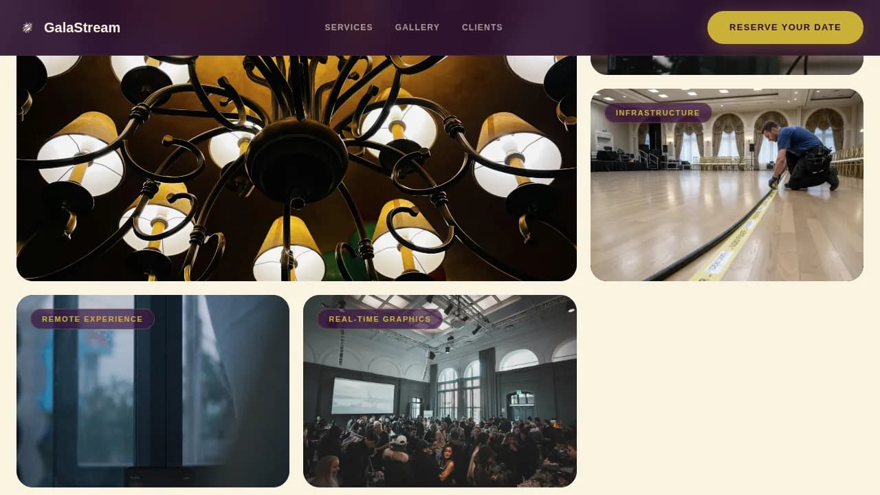 Charity Gala Event Booking Website Template