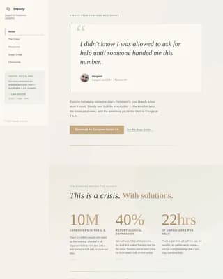 Parkinson's Disease Care Professional Website Template