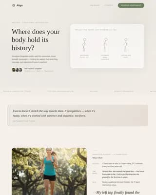 Align - Structural Integration Booking Landing Page Template