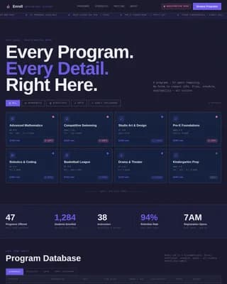 Enroll — Bold Education Programs Landing Page Template