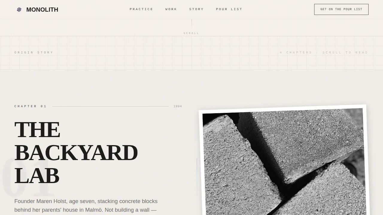 Brutalist Architecture Pre-Launch Website Template