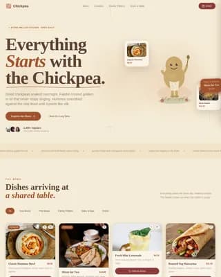 Middle Eastern Cuisine & Dining Advanced Professional Website Template