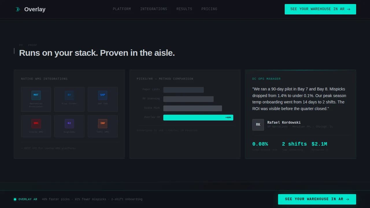 Overlay - AR-Enhanced Warehouse Management Landing Page Template