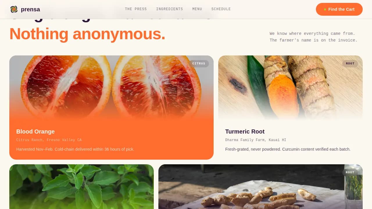 Street Food & Market Stall Professional Website Template