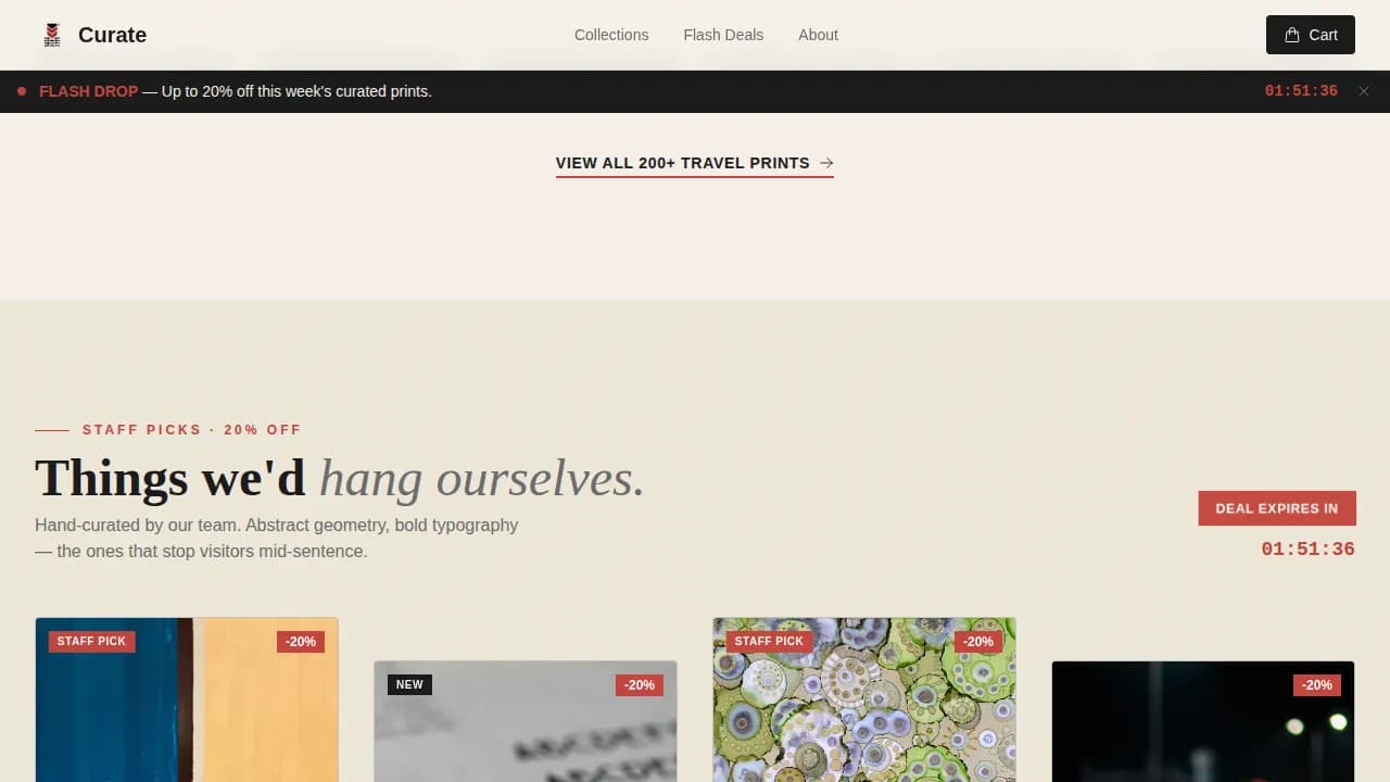 Wall Art & Prints Store Professional Website Template